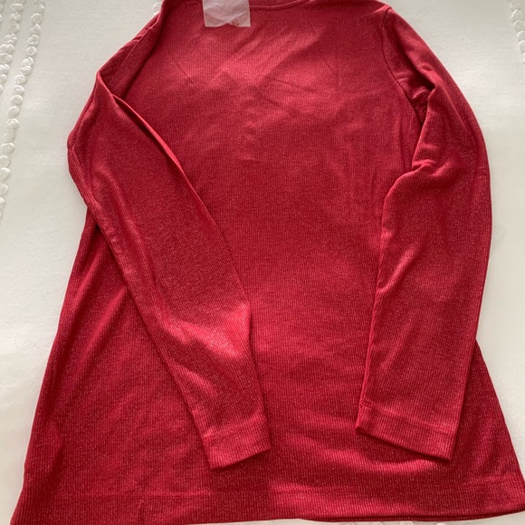 Denim & Company Red Metallic Top Size XXS New Never Worn - Picture 5 of 6